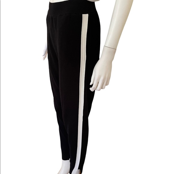 Stella McCartney black joggers w/ side stripe - Picture 5 of 9